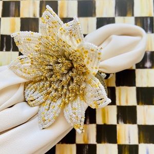 NWT MacKenzie-Childs napkin ring gold